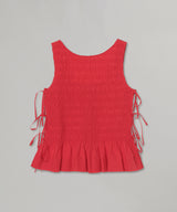 Cotton Poplin Smock Tie String Top-GANNI-Forget-me-nots Online Store