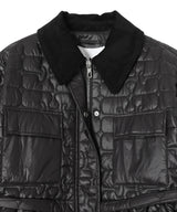 Shiny Quilt Midi Jacket W. Flare-GANNI-Forget-me-nots Online Store