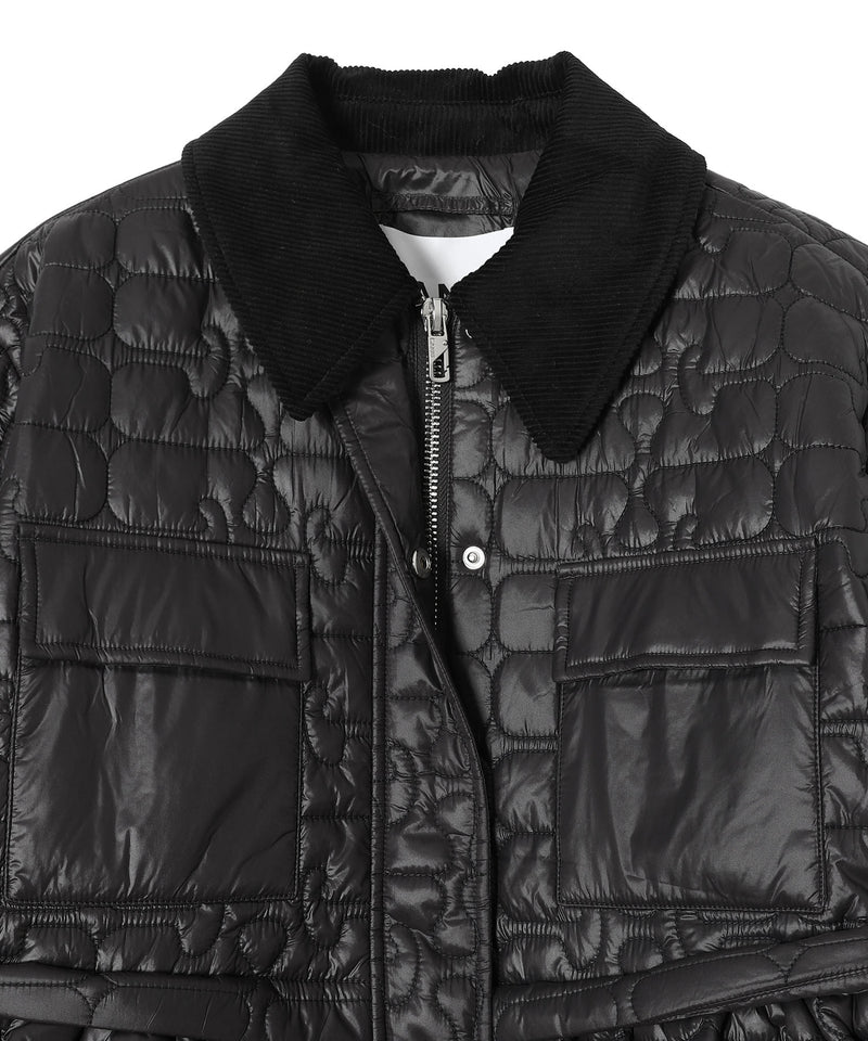 Shiny Quilt Midi Jacket W. Flare-GANNI-Forget-me-nots Online Store