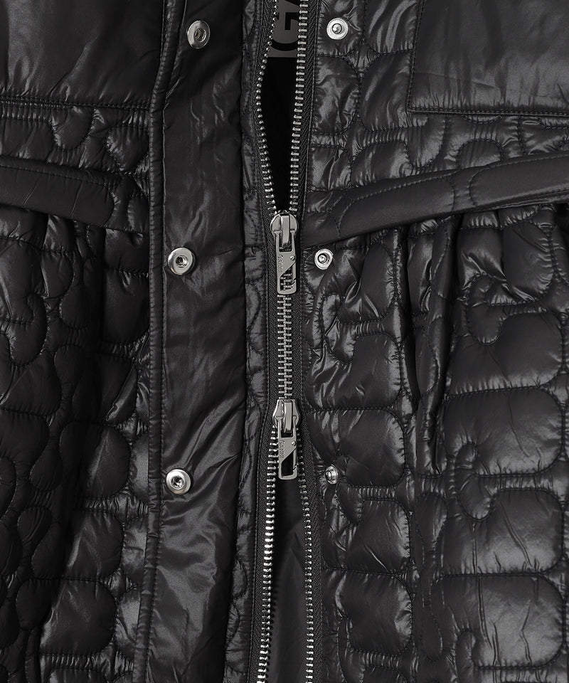 Shiny Quilt Midi Jacket W. Flare-GANNI-Forget-me-nots Online Store