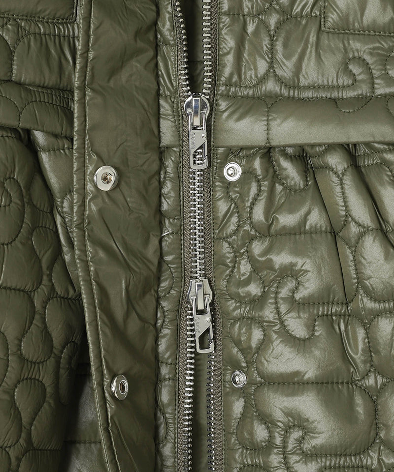 Shiny Quilt Midi Jacket W. Flare-GANNI-Forget-me-nots Online Store