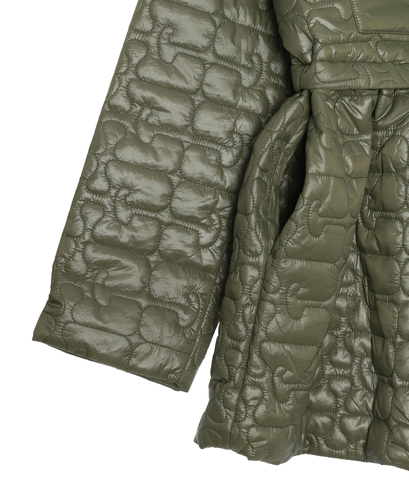 Shiny Quilt Midi Jacket W. Flare-GANNI-Forget-me-nots Online Store