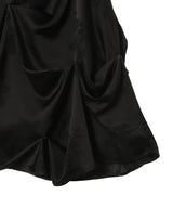 Fluid Satin Jacquard Tuck Detail Long Skirt-GANNI-Forget-me-nots Online Store