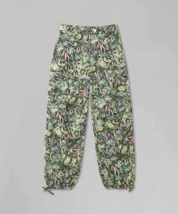 Printed Stretched Cotton Pants-GANNI-Forget-me-nots Online Store