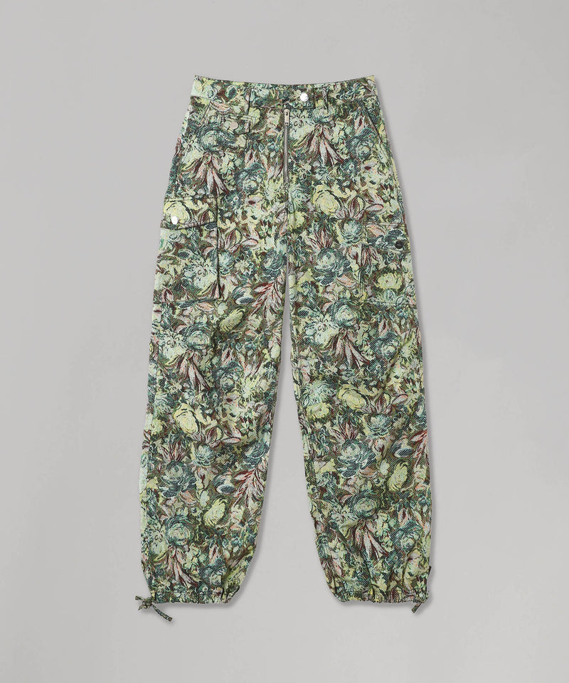 Printed Stretched Cotton Pants-GANNI-Forget-me-nots Online Store
