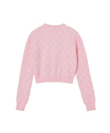 Fluffy Moon Jacquard Knit Ls Cardigan