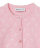 Fluffy Moon Jacquard Knit Ls Cardigan