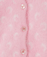 Fluffy Moon Jacquard Knit Ls Cardigan