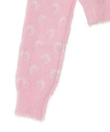 Fluffy Moon Jacquard Knit Ls Cardigan