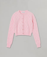 Fluffy Moon Jacquard Knit Ls Cardigan