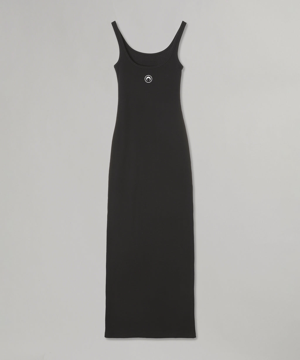 Moon Logo Ribbed Jersey Long Dress｜マリーン セル(Marine Serre