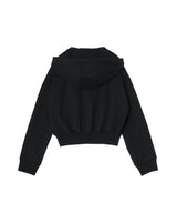 Moon Logo Jersey Fleece Zipped Hoodie-Marine Serre-Forget-me-nots Online Store
