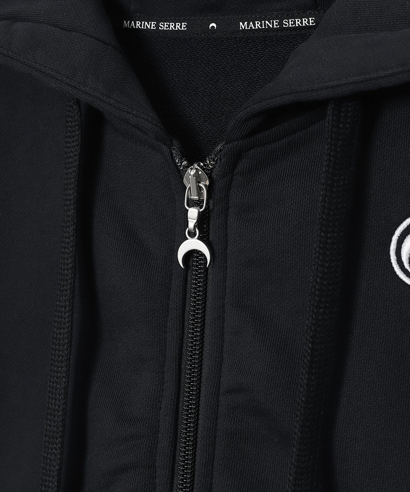 Moon Logo Jersey Fleece Zipped Hoodie｜マリーン セル(Marine Serre