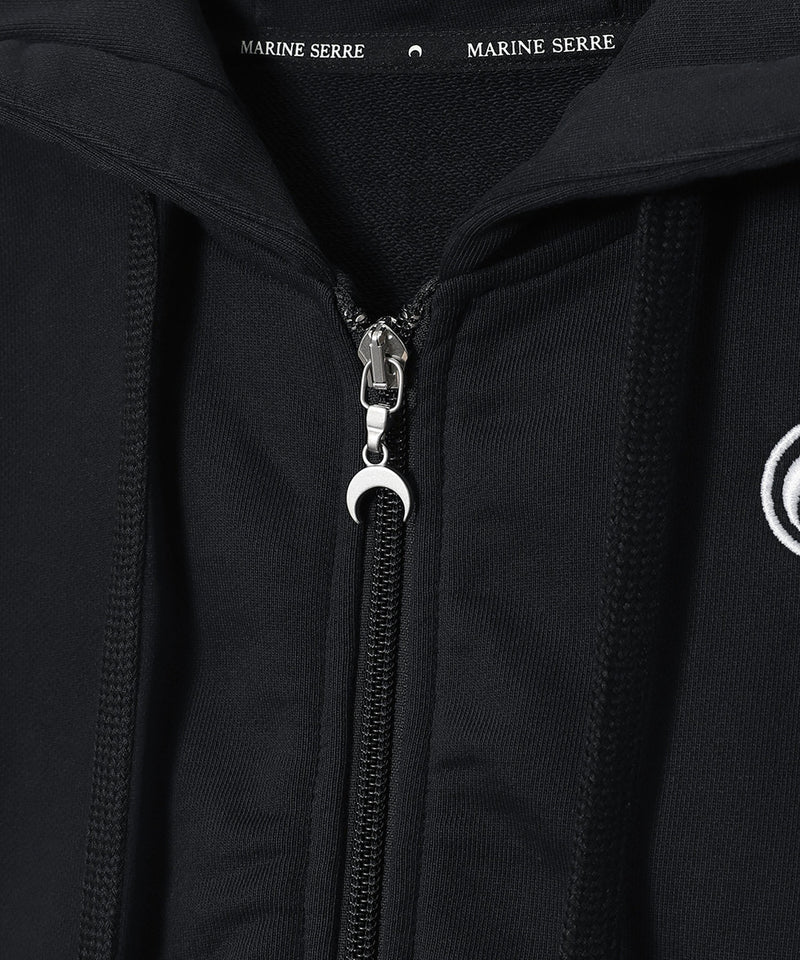 Moon Logo Jersey Fleece Zipped Hoodie｜マリーン セル(Marine Serre