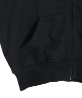 Moon Logo Jersey Fleece Zipped Hoodie-Marine Serre-Forget-me-nots Online Store