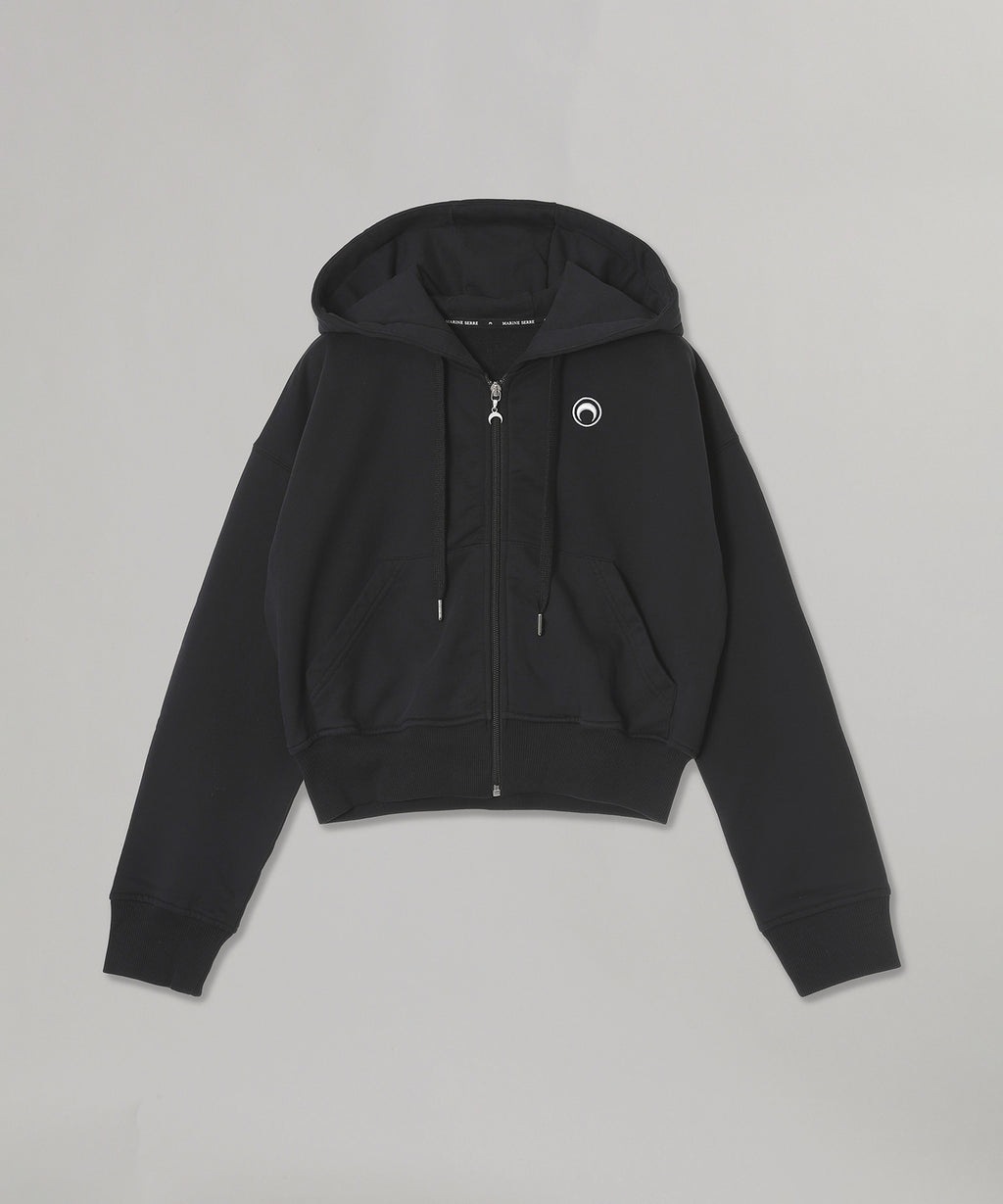 Moon Logo Jersey Fleece Zipped Hoodie｜マリーン セル(Marine Serre