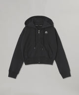 Moon Logo Jersey Fleece Zipped Hoodie-Marine Serre-Forget-me-nots Online Store
