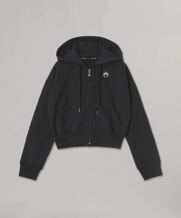 Moon Logo Jersey Fleece Zipped Hoodie｜マリーン セル(Marine Serre