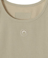 Moon Logo Ribbed Jersey Crop Tank Top-Marine Serre-Forget-me-nots Online Store