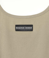 Moon Logo Ribbed Jersey Crop Tank Top-Marine Serre-Forget-me-nots Online Store