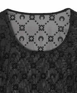 Moonogram Mesh Flock Ls Roundneck Top-Marine Serre-Forget-me-nots Online Store