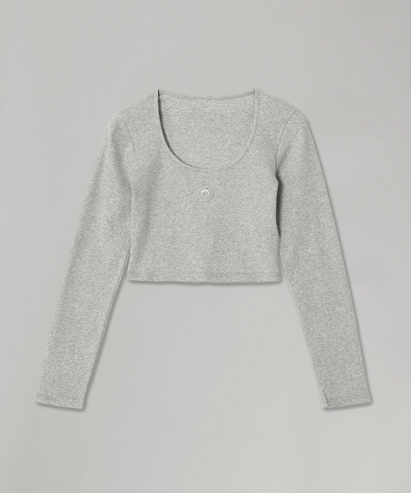 Moon Logo Jersey Ls Roundneck Top-Marine Serre-Forget-me-nots Online Store
