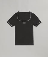 Cute 70S Ss Squareneck T-Shirt-Marine Serre-Forget-me-nots Online Store