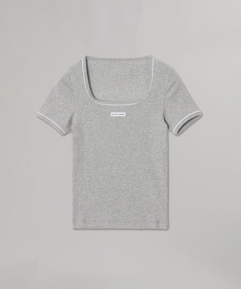 Cute 70S Ss Squareneck T-Shirt｜マリーン セル(Marine Serre