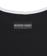 Moon Logo Bicolor Ribbed Jersey Ls Cutout-Shirt-Marine Serre-Forget-me-nots Online Store