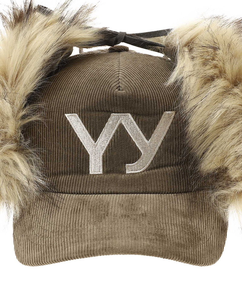 Faux Fur Corduroy Earflap Cap-OPEN YY-Forget-me-nots Online Store