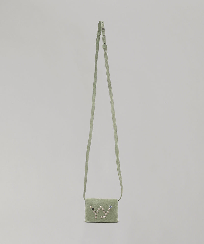 Micro Suede Stud Wallet Bag-OPEN YY-Forget-me-nots Online Store