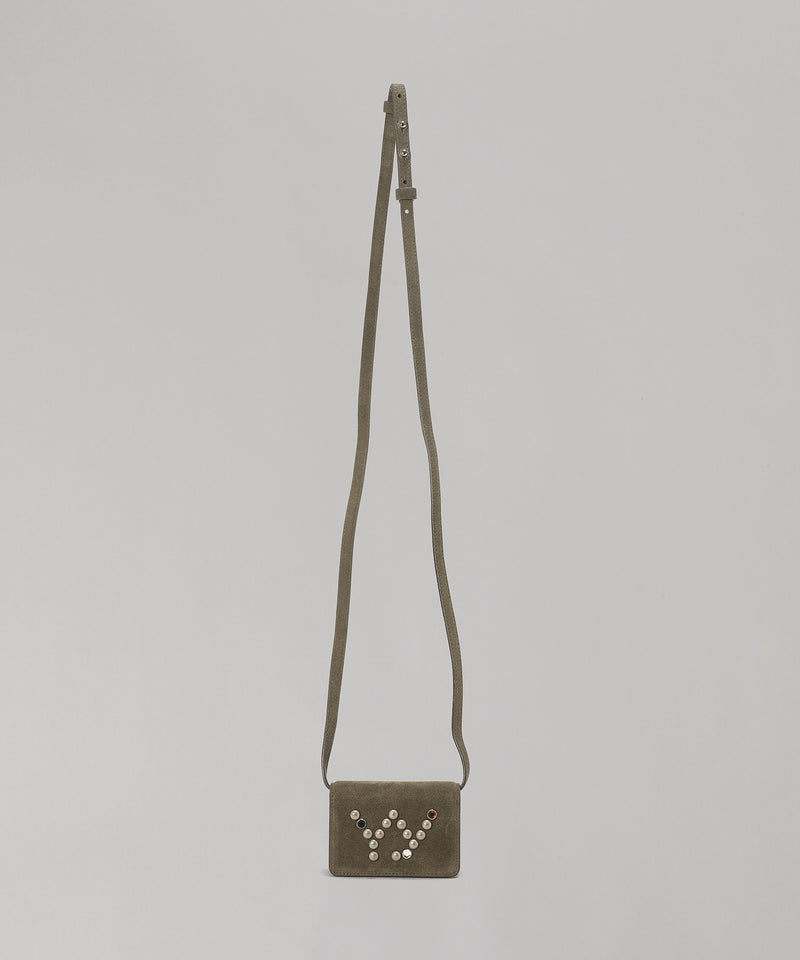 Micro Suede Stud Wallet Bag-OPEN YY-Forget-me-nots Online Store
