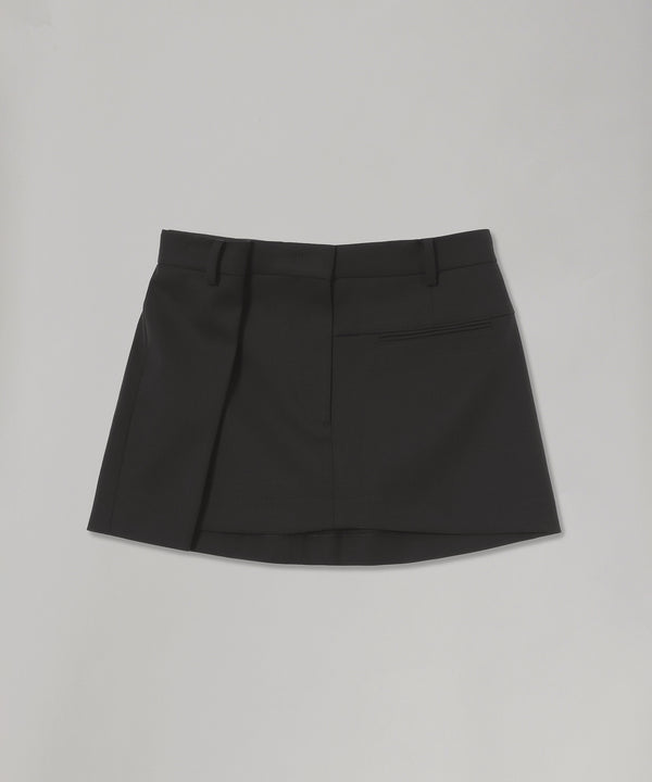 Wrap-Over Waist Mini Skirt-OPEN YY-Forget-me-nots Online Store