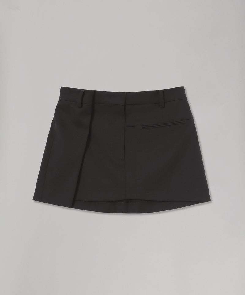Wrap-Over Waist Mini Skirt-OPEN YY-Forget-me-nots Online Store
