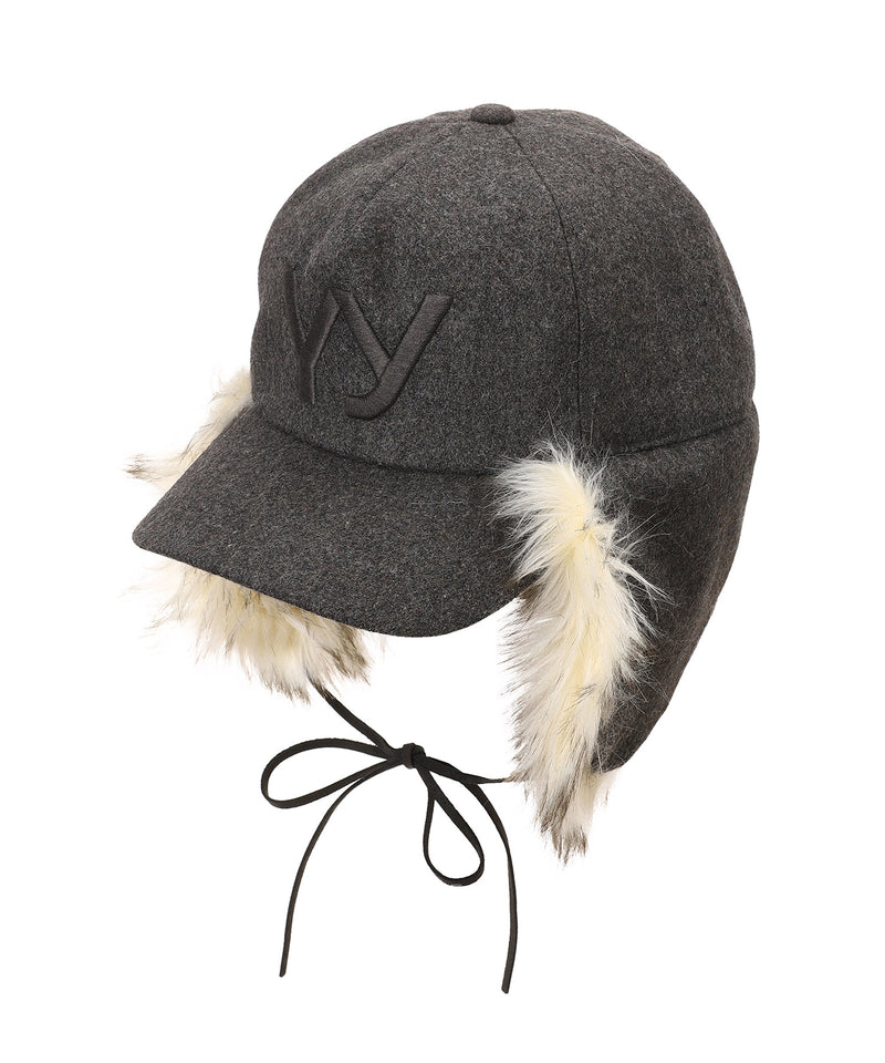 Faux Fur Earflap Cap-OPEN YY-Forget-me-nots Online Store