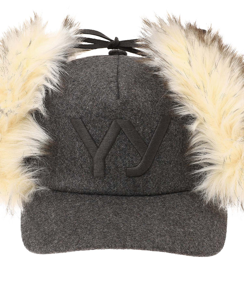 Faux Fur Earflap Cap-OPEN YY-Forget-me-nots Online Store