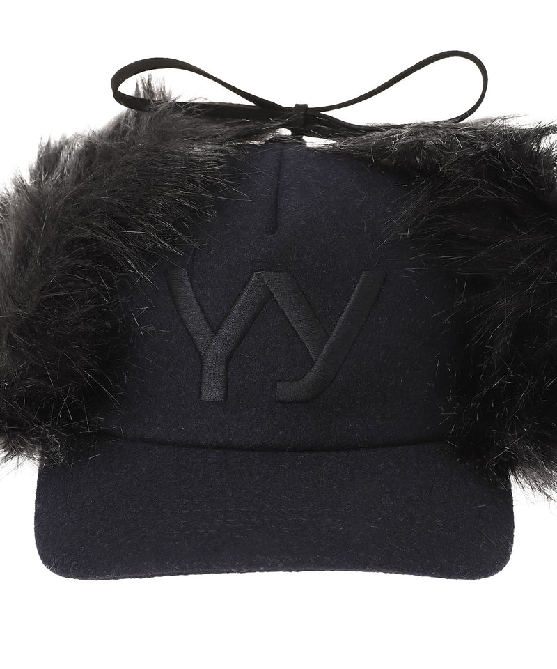 Faux Fur Earflap Cap-OPEN YY-Forget-me-nots Online Store