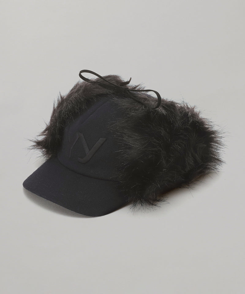 Faux Fur Earflap Cap-OPEN YY-Forget-me-nots Online Store