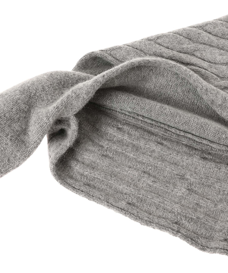 Convertible Cable Knit Hooded Scarf-OPEN YY-Forget-me-nots Online Store