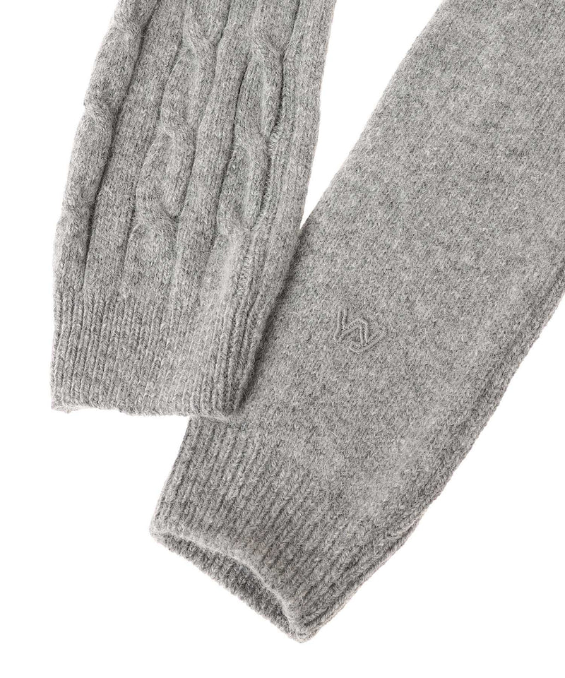 Convertible Cable Knit Hooded Scarf-OPEN YY-Forget-me-nots Online Store