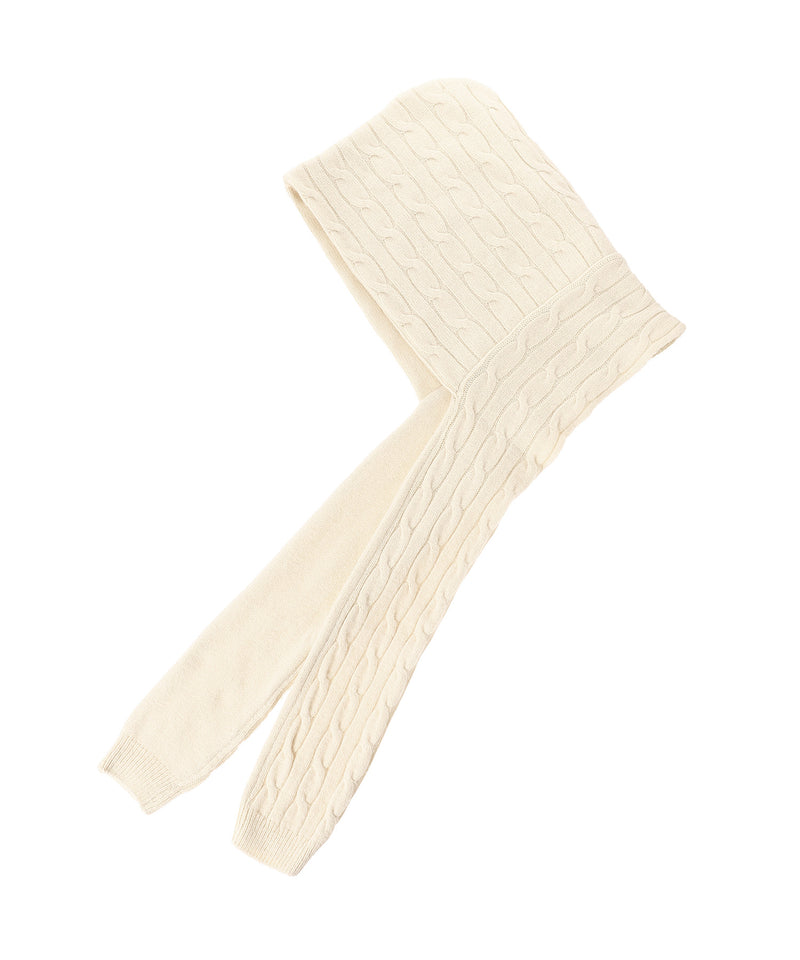 Convertible Cable Knit Hooded Scarf-OPEN YY-Forget-me-nots Online Store