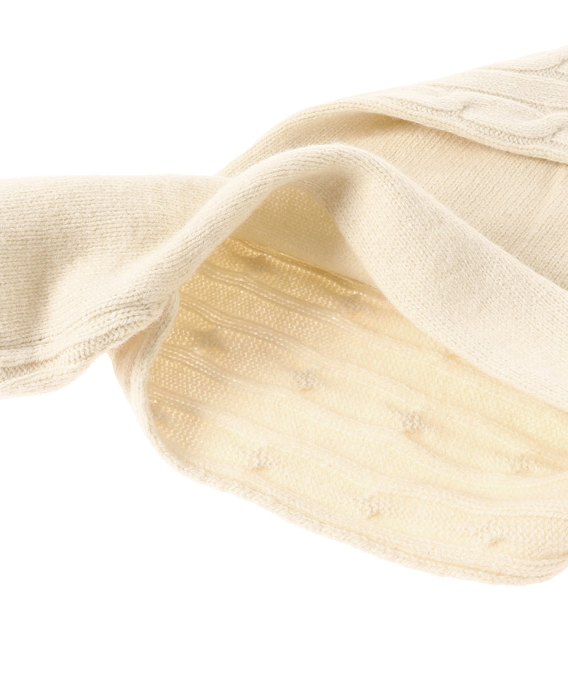 Convertible Cable Knit Hooded Scarf-OPEN YY-Forget-me-nots Online Store