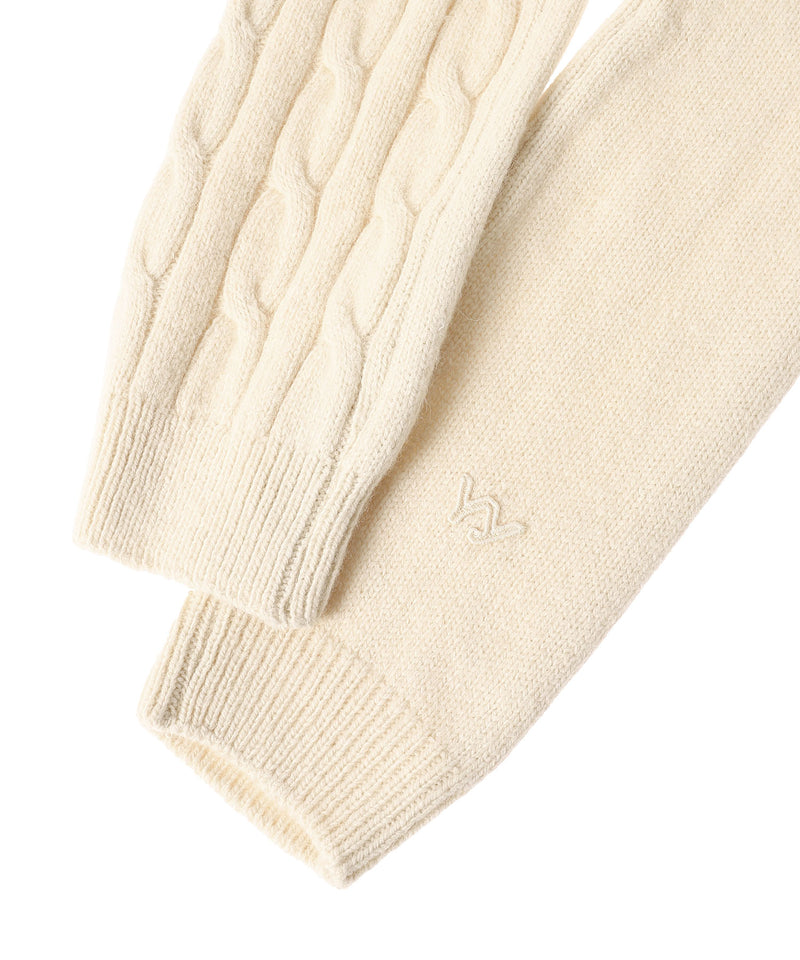 Convertible Cable Knit Hooded Scarf-OPEN YY-Forget-me-nots Online Store