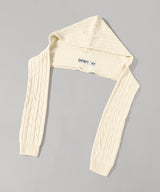 Convertible Cable Knit Hooded Scarf-OPEN YY-Forget-me-nots Online Store