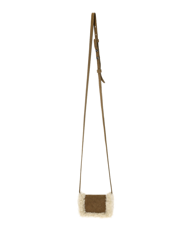 Micro Shearling Stud Wallet Bag-OPEN YY-Forget-me-nots Online Store