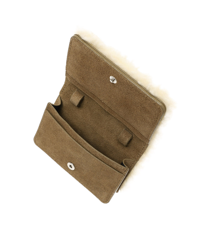 Micro Shearling Stud Wallet Bag-OPEN YY-Forget-me-nots Online Store