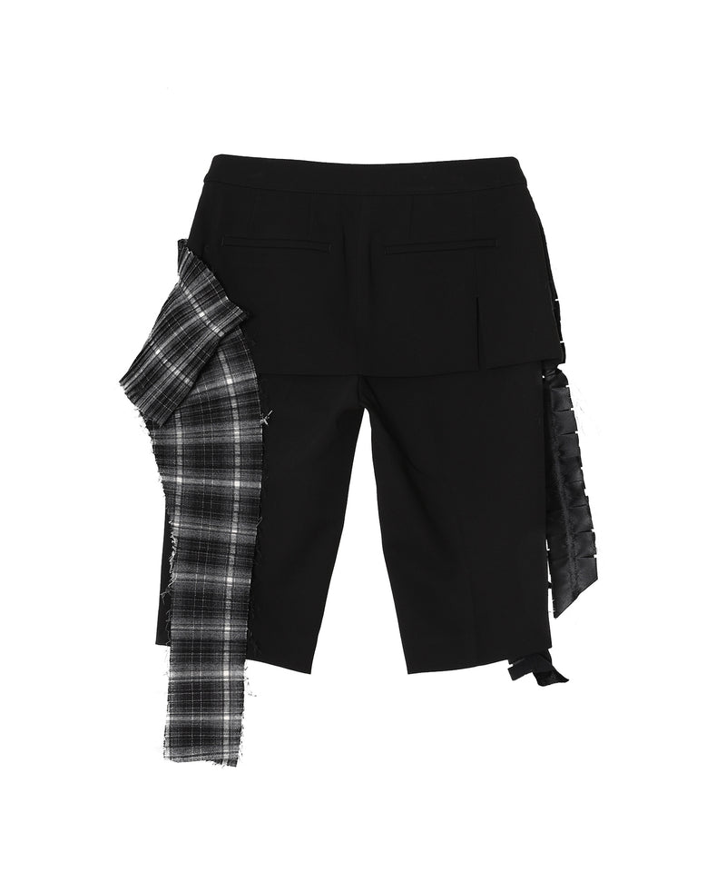 Pleats Layered Bermuda Shorts-OPEN YY-Forget-me-nots Online Store