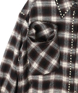 Beaded Pocket Shirt-OPEN YY-Forget-me-nots Online Store
