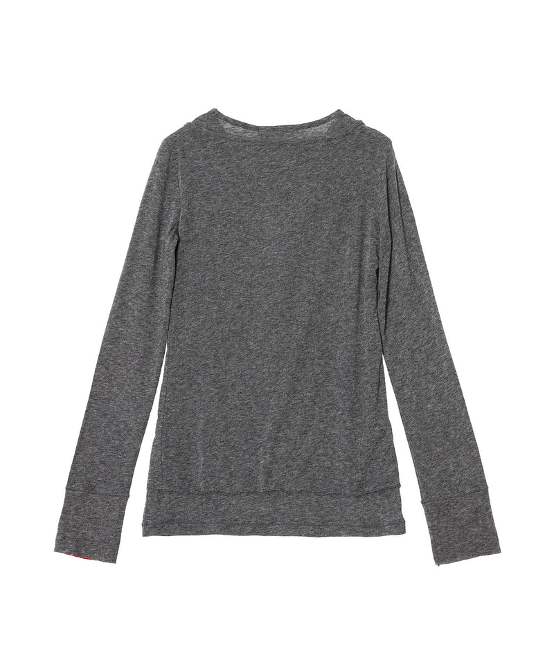 Layered Henley Lounge Tee-OPEN YY-Forget-me-nots Online Store