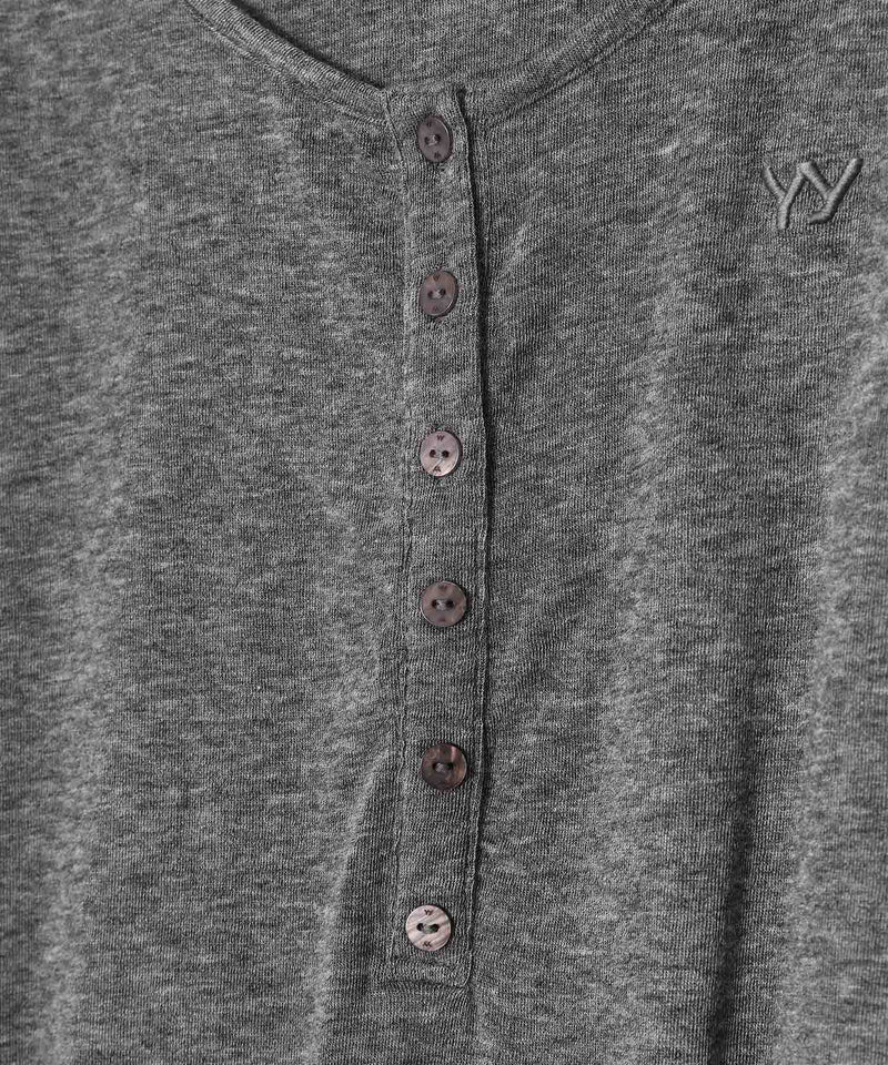 Layered Henley Lounge Tee-OPEN YY-Forget-me-nots Online Store